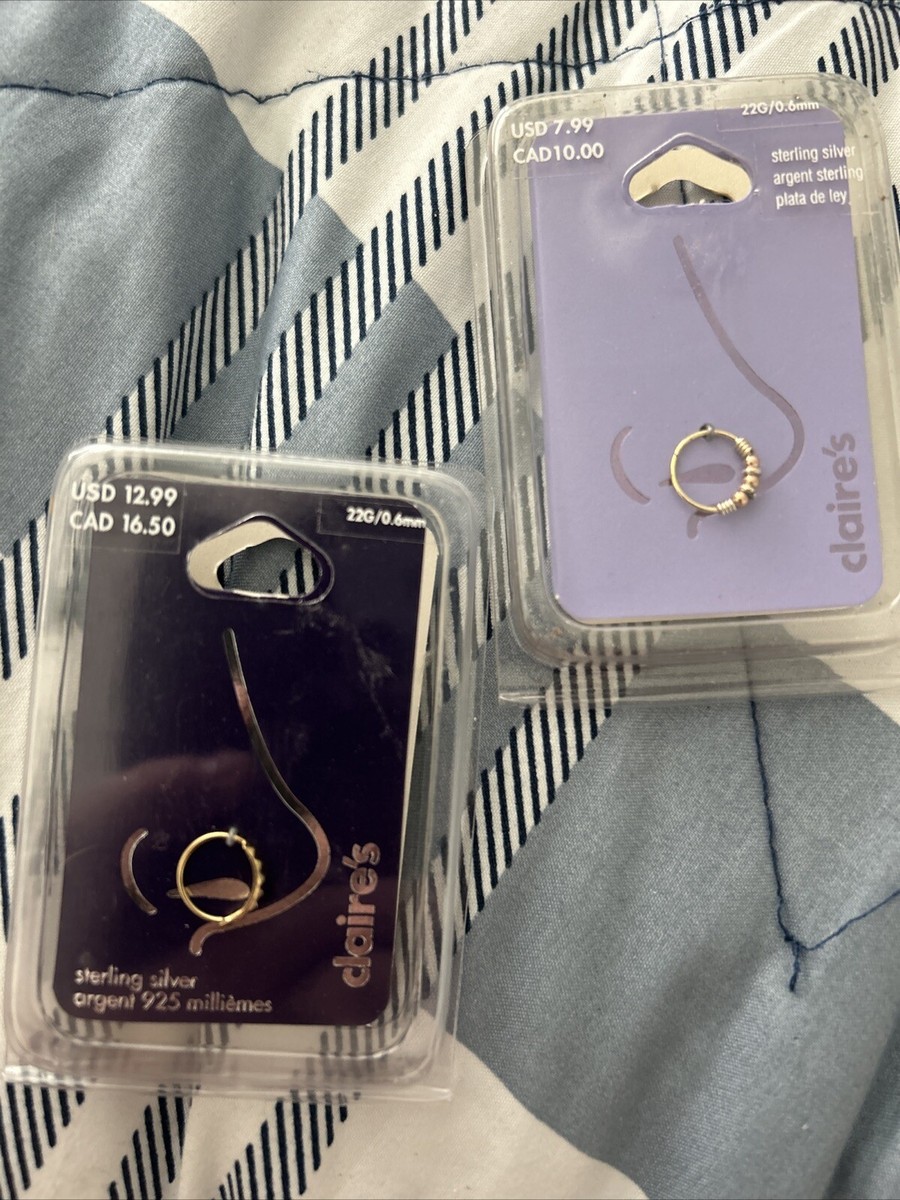 Titanium Claire's Silver Hoops Claire's Women's Sterling