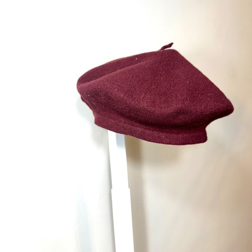 Vintage Women's Normandy 100% Wool Maroon Beret - Made in France - Picture 4 of 6