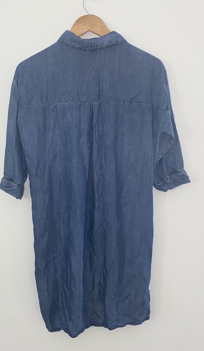 love stitch denim dress LOVESTITCH Size Medium and a flattering tie Size:24 USA Q12026MD Dress outfits Little Planet Adult Organic