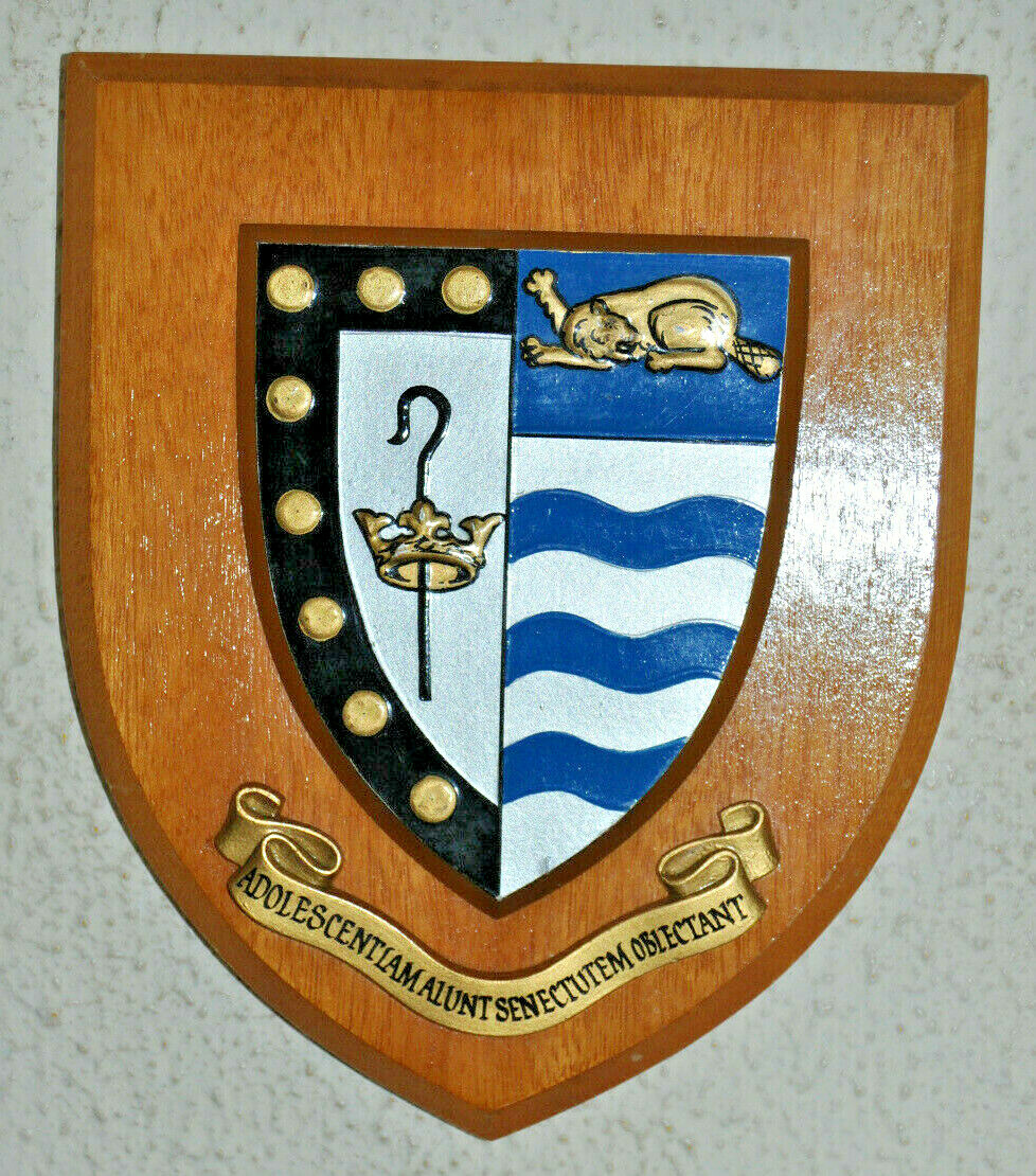 Beverley Grammar School plaque shield coat of arms crest eBay