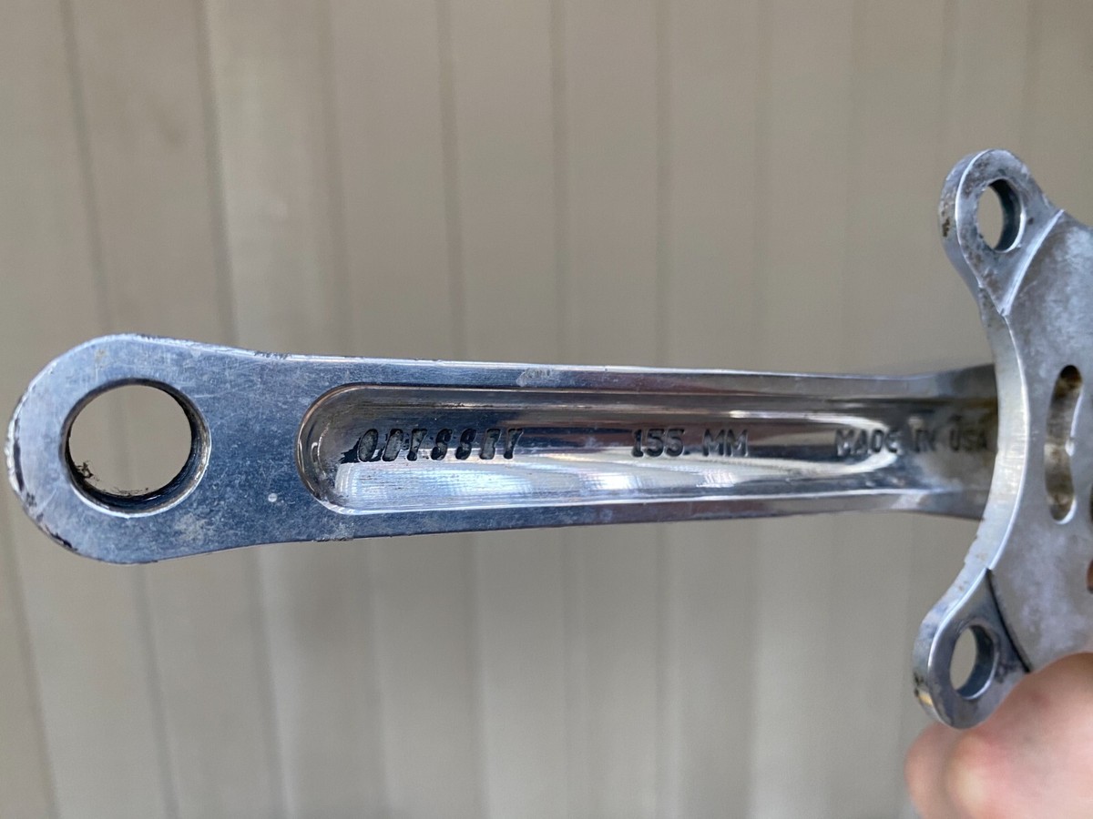 Vintage Odyssey Black Widow Euro Crank Set 155mm High Polish