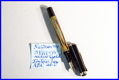 Vintage Pelikan 400 in Tortoiseshell Brown & Gold with B 14c 585