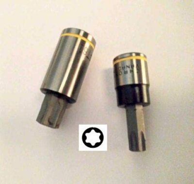 Set (2) HBS Star Torx Sizes T50 and T60 Socket Tools