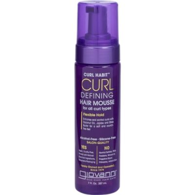 GIOVANNI Cosmetics Curl Habit Defining Hair Mousse - For All Curl Types, 