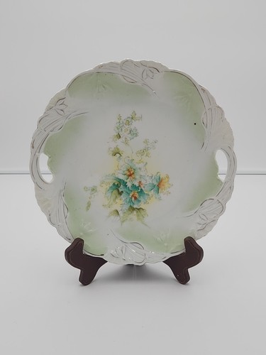 RS Prussia RARE Molded Snowdrop Flower Porcelain Cake Plate - Picture 10 of 19