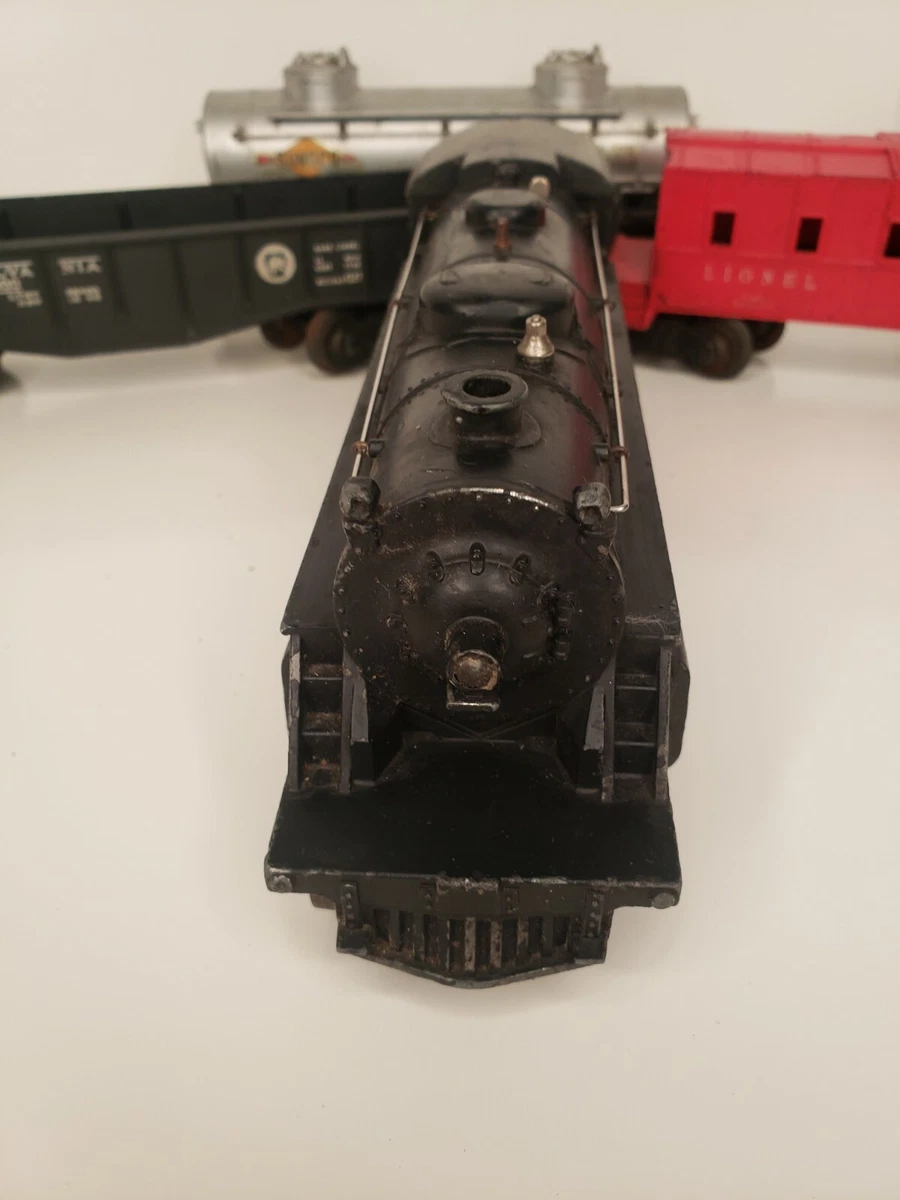 1960s LIONEL O TRAIN SET w 1654 LOCOMOTIVE FREIGHT CARS LOT