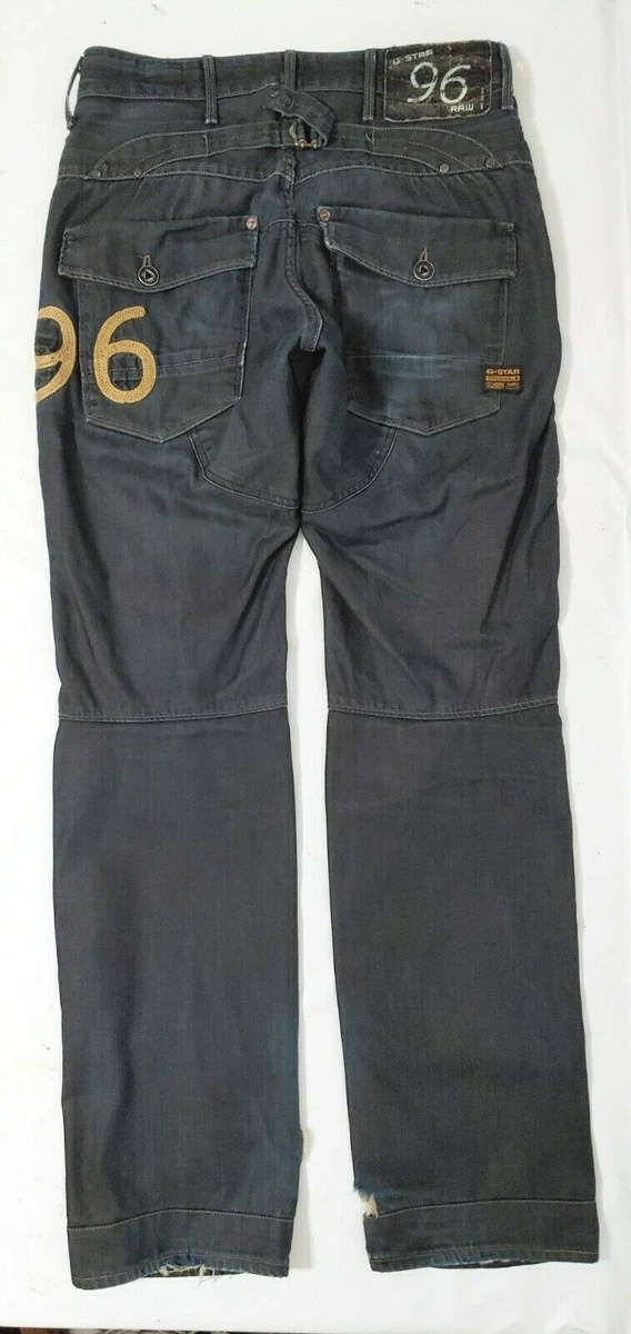 insulator Seaport måle G Star-Raw 96 Blue Dark Wash Mens Jeans Pants Size W31 x L34 | eBay