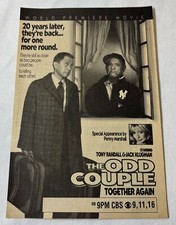 1993 CBS tv movie ad ~ THE ODD COUPLE TOGETHER AGAIN Tony Randall, Jack Klugman