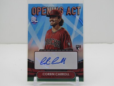 スポーツ選手 CORBIN CARROLL rookie autograph PSA 9 1/1 RC AUTO /5 CORBIN CARROLL ✨SSP GOLD REFRACTOR
