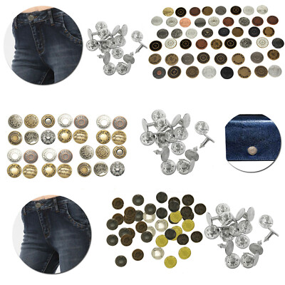 17/20 mm Runde Gemischt Hammer auf Jeans Knöpfe Leder Handwerk Handtasche Mantel Jacken