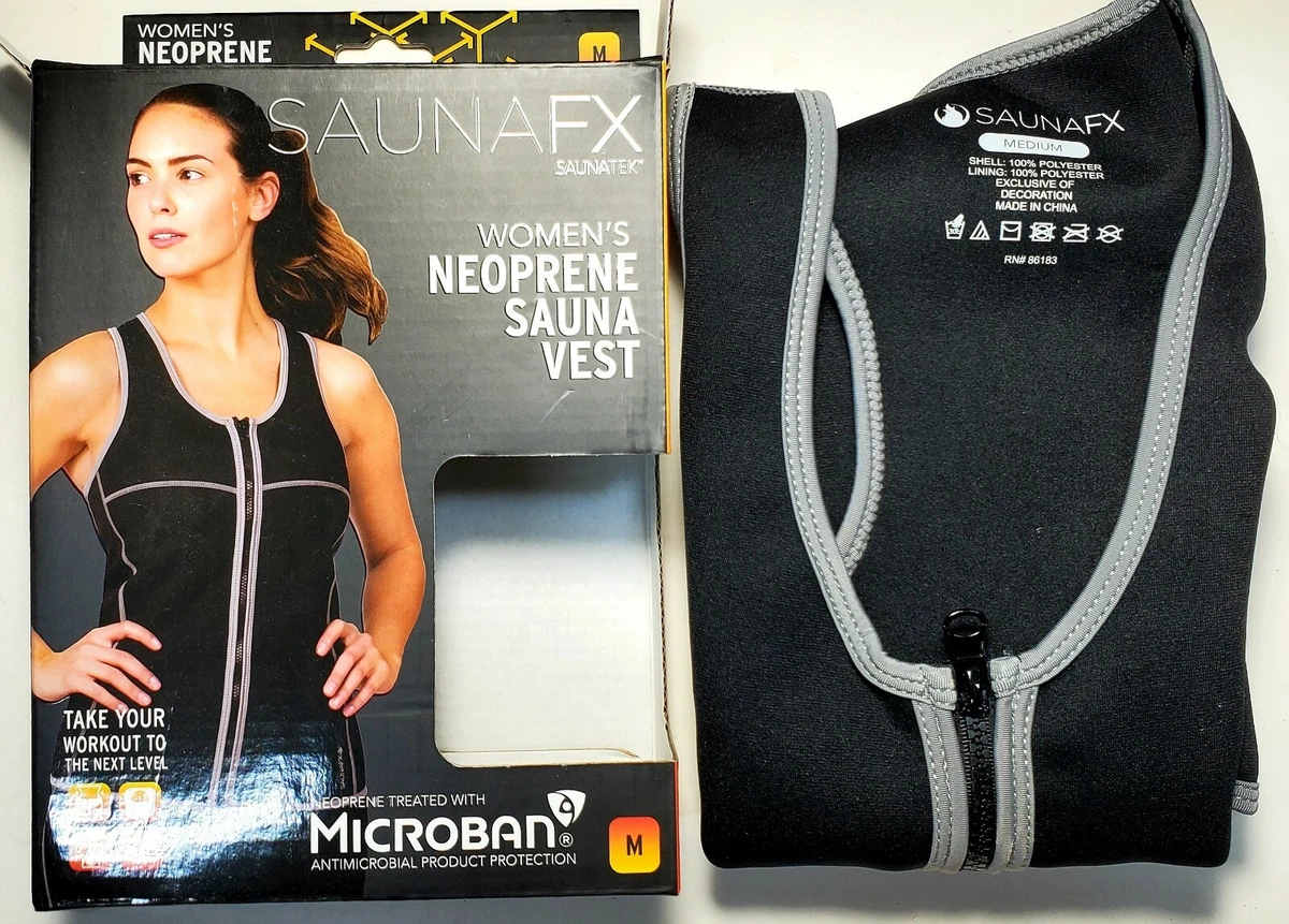 Slimming SaunaFX Women s Neoprene Sauna Vest Black Med NEW Work Out Lose Weight