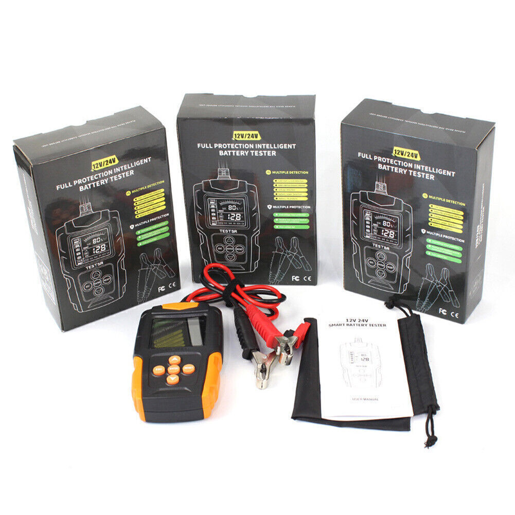 Behogan Autobatterie Tester 12V/24V Digital - Batterie Analyzer 100-2000 CCA Für Auto & Motorrad