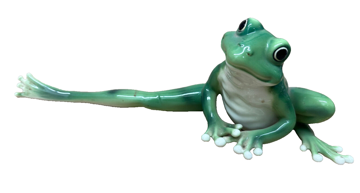 FRANZ カエルの置物 FＺ00079 Frog Figurine Leg Outstretched Franz FZ00077 Amphibian Collection