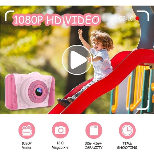 Kids Camera, 12MP HD Kids Digital Camera with 3.5''Large Screen& 8X Digital Zoom - Picture 8 of 8