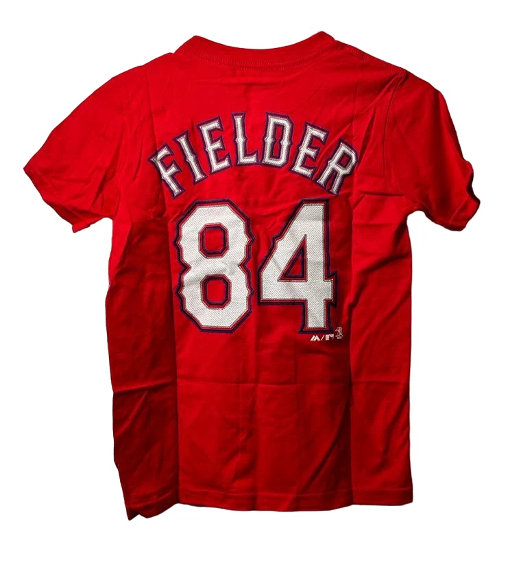  Prince Fielder Texas Rangers #84 Red Youth Player