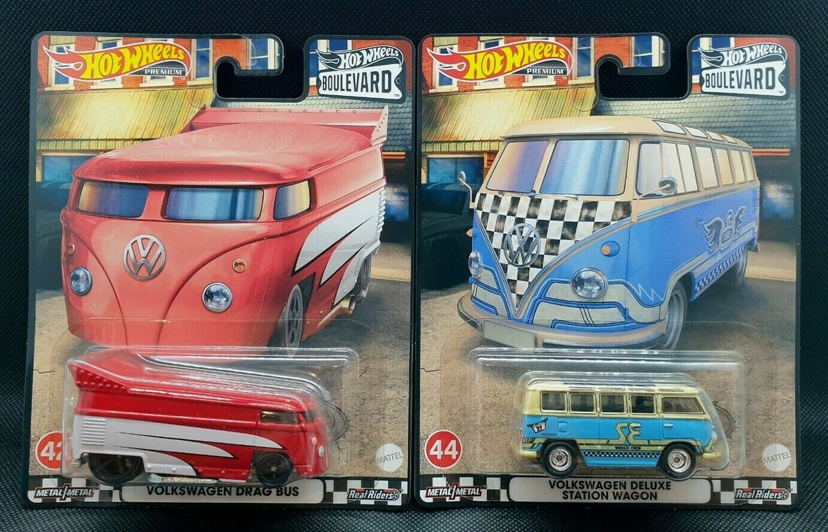 Hot Wheels 2022 Boulevard Volkswagen Drag Bus & Deluxe Station