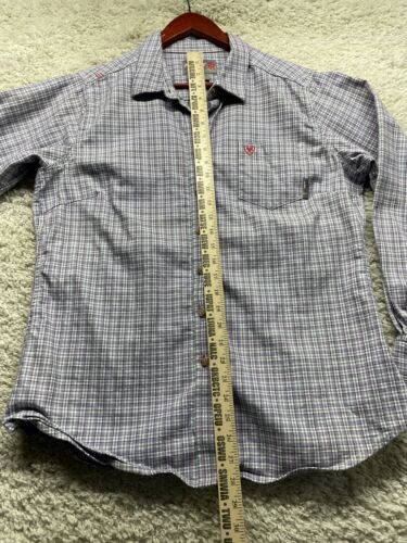 Camicia da lavoro Ariat FR CAT2 ignifuga lavanda a quadri bottoni donna XL EC - Foto 6 di 8