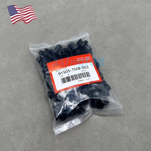 OEM! 30PCS NEW FOR HONDA BUMPER / UNDER COVER RETAINER CLIP 91505-TM8-003 - Picture 2 of 5