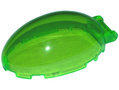   LEGO New Trans-Bright Green Windscreen 6x4x2 Bubble Canopy Bar Handle D755