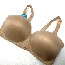 38DD Vanity Fair Bra 71282 Beyond Comfort Full Figure Wireless Seamless Honey