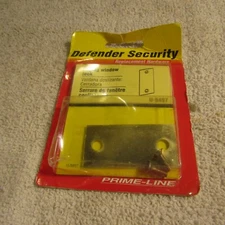 Defender Security U 9497 Sliding Window Lock Plate Brass Plated Steel NOS