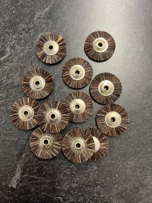 Dixcel Soft Wheel Brushes 1in 1/8in Hole, Jewelry Making Supplies 12 pack, Metal