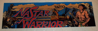 Vintage NASTAR WARRIOR MARQUEE HEADER From Taito Arcade Video Game Rastan Sequel