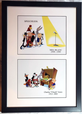 💙 2 Speechless Mel Blanc tribute Warner Bros 8 x 10 inch NEW