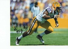 SAM MONTGOMERY LSU TIGERS SIGNED 8X10 PHOTO COA 1