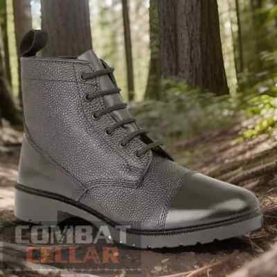 Black All Leather Parade DMS Eyelet Ankle Boots Sea Cadet