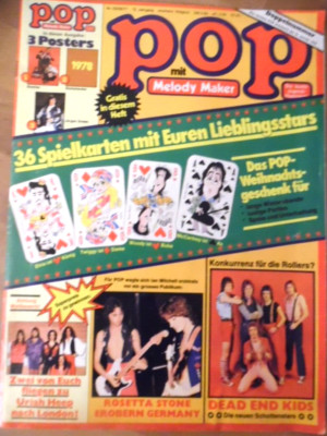 POP 25/26-1977 Jürgen Drews Rosetta Stone Uriah Heep Runaways Punk Dead End Kids