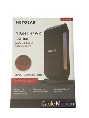NETGEAR Nighthawk CM1100 DOCSIS 3.1 Multi-Gig Cable Modem