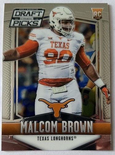 MALCOM BROWN, 2015 PRIZM COLLEGIATE DRAFT PICKS ROOKIE CARD #217, LONGHORNS