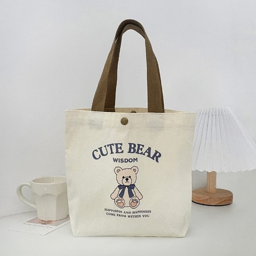 Large Capacity Canvas Bag Cartoon Storage Bags Cute Handbags Travel - Picture 15 of 20