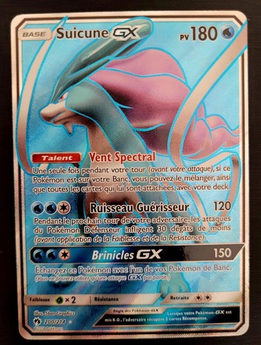 Carte Pokémon Suicune GX 200/214 - État NM/M