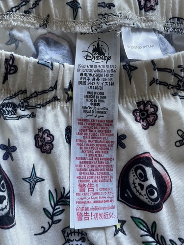 The Disney Store Pixar Coco Pajama Set Sleepwear Large 9/10 Soft PJs Cute - Picture 5 of 5