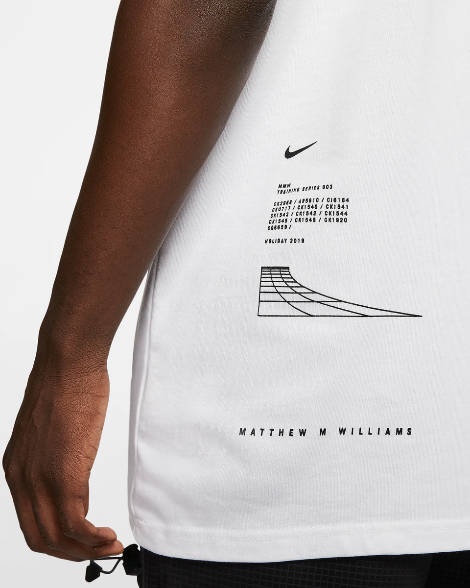 Nike x MMW Short-Sleeve T-Shirt Men's Size Large Black White Nike x MMW Short-Sleeve T-Shirt Men's Size Large Black White
