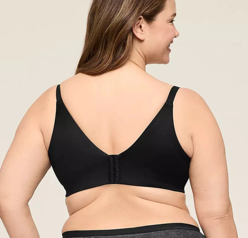 NEW Cacique 46DD Invisible Backsmoother Lightly Lined Balconette Bra Black - Image 2 of 4