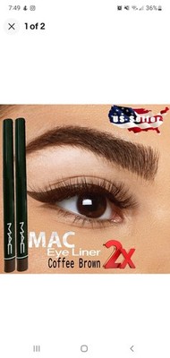 Lot of 2 MAC brown Coffee Eyeliner Retractable Waterproof Pencil w/ Vitamin A&E