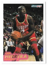 1993-94 Fleer Basketball Carl Herrera Card #76 Houston Rockets