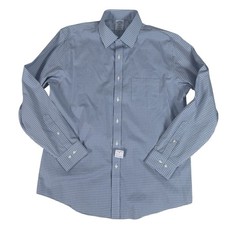 Brooks Brothers Non-Iron Blue Checkered Long Sleeve Dress Shirt Men's 16 34/35