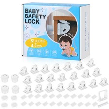 22 Pack Magnetic Cabinet Locks for Child Safety, Drawer Locks Baby Proofing, ...