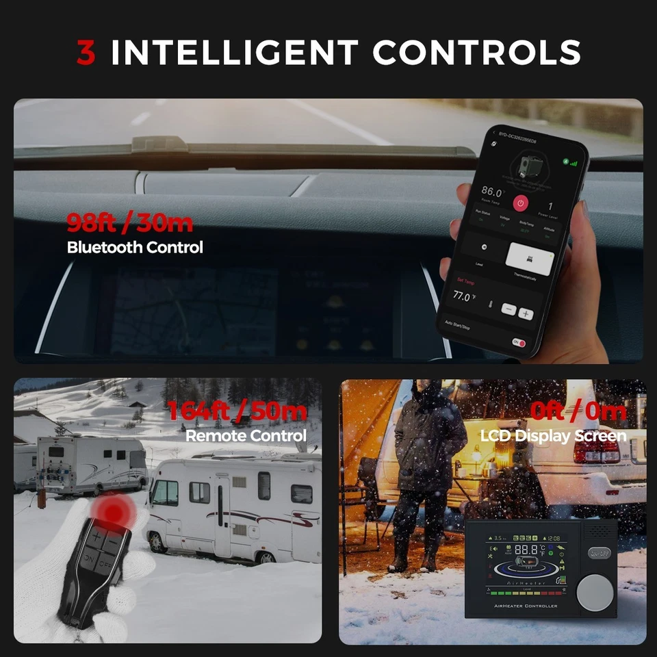 Calefacción auxiliar diésel 8KW 12V 24V Air Heater calefacción de aire autocaravana camión - Imagen 4 de 4