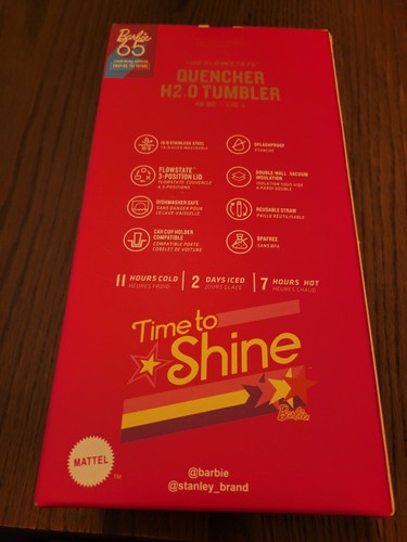 Barbie Stanley Cup - '70s Superstar 40 oz Quencher - Limited Edition Tumbler NEW - Picture 7 of 8