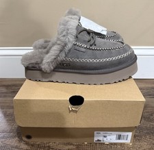 NIB Womens UGG Size 10 Disquette Alpine Platform Slipper Slide TCLD Gray