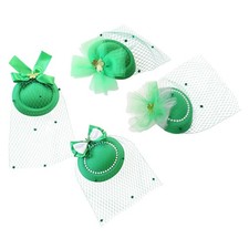 Irish Festival Mini Party Fascinator Hat Headdress Hair Clips Cosplay Party