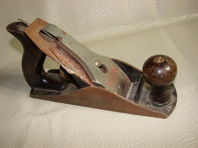 Wards Master USA 9 1/2'' Smooth Bottom Wood Hand Plane VTG (Stanley Size No 4)