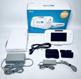 Nintendo Wii U Console White 32GB Premium Set Boxed GamePad Tested Working　JP
