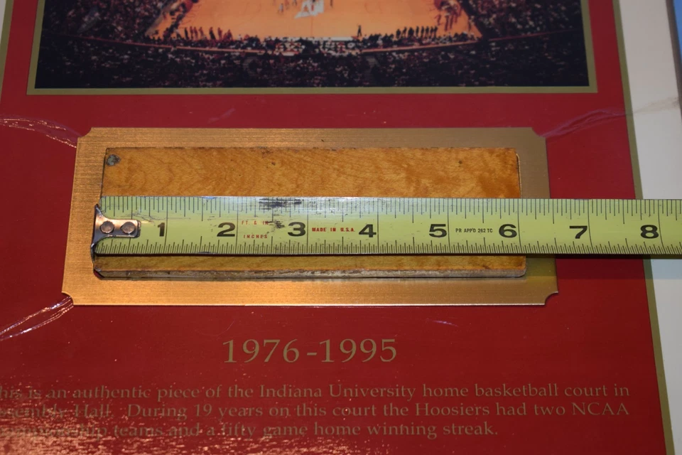 Indiana University Hoosiers Basketball Assembly Hall Court Floor PIECE Plaque - Image 4 of 4