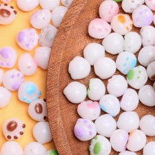 10pcs 11 12mm Charms Cat Paw Beads For Bracelet Earrings Jewelry DIY Accessory